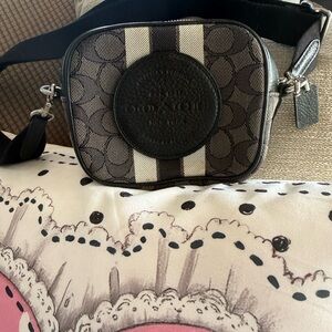 Coach Black and White Signature Crossbody